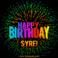 New Bursting with Colors Happy Birthday Syre GIF and Video with Music