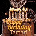 Chocolate Happy Birthday Cake for Tamari (GIF)