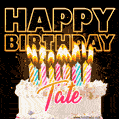 Tate - Animated Happy Birthday Cake GIF for WhatsApp