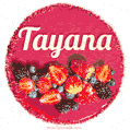 Happy Birthday Cake with Name Tayana - Free Download