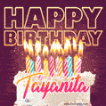 Tayanita - Animated Happy Birthday Cake GIF Image for WhatsApp