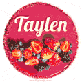 Happy Birthday Cake with Name Taylen - Free Download