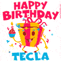 Funny Happy Birthday Tecla GIF