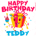 Funny Happy Birthday Teddy GIF