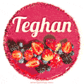 Happy Birthday Cake with Name Teghan - Free Download