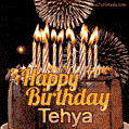 Chocolate Happy Birthday Cake for Tehya (GIF)
