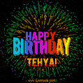 New Bursting with Colors Happy Birthday Tehya GIF and Video with Music