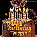 Chocolate Happy Birthday Cake for Teigan (GIF)
