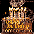 Chocolate Happy Birthday Cake for Temperance (GIF)