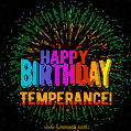 New Bursting with Colors Happy Birthday Temperance GIF and Video with Music