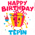 Funny Happy Birthday Tepin GIF