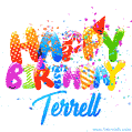 Happy Birthday Terrell - Creative Personalized GIF With Name
