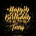 Happy Birthday Card for Terry - Download GIF and Send for Free