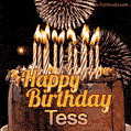 Chocolate Happy Birthday Cake for Tess (GIF)