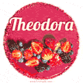 Happy Birthday Cake with Name Theodora - Free Download