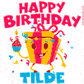 Funny Happy Birthday Tilde GIF