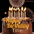 Chocolate Happy Birthday Cake for Tillie (GIF)