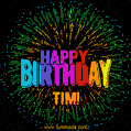 New Bursting with Colors Happy Birthday Tim GIF and Video with Music
