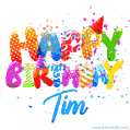 Happy Birthday Tim - Creative Personalized GIF With Name