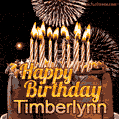 Chocolate Happy Birthday Cake for Timberlynn (GIF)