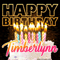 Timberlynn - Animated Happy Birthday Cake GIF Image for WhatsApp