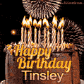 Chocolate Happy Birthday Cake for Tinsley (GIF)