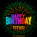 New Bursting with Colors Happy Birthday Titus GIF and Video with Music