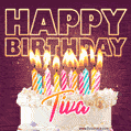 Tiva - Animated Happy Birthday Cake GIF Image for WhatsApp