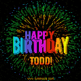 New Bursting with Colors Happy Birthday Todd GIF and Video with Music