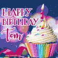 Happy Birthday Tom - Lovely Animated GIF