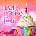 Happy Birthday Tomi - Lovely Animated GIF