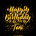 Happy Birthday Card for Toni - Download GIF and Send for Free