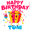 Funny Happy Birthday Toni GIF