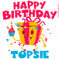 Funny Happy Birthday Topsie GIF
