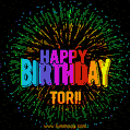 New Bursting with Colors Happy Birthday Tori GIF and Video with Music