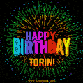 New Bursting with Colors Happy Birthday Torin GIF and Video with Music