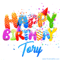 Happy Birthday Tory - Creative Personalized GIF With Name