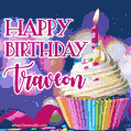 Happy Birthday Traveon - Lovely Animated GIF