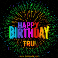 New Bursting with Colors Happy Birthday Tru GIF and Video with Music