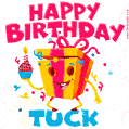 Funny Happy Birthday Tuck GIF