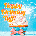 Happy Birthday, Tuff! Elegant cupcake with a sparkler.