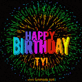 New Bursting with Colors Happy Birthday Ty GIF and Video with Music
