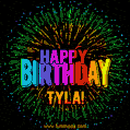 New Bursting with Colors Happy Birthday Tyla GIF and Video with Music