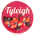 Happy Birthday Cake with Name Tyleigh - Free Download