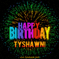New Bursting with Colors Happy Birthday Tyshawn GIF and Video with Music