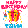 Funny Happy Birthday Tzivia GIF