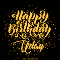 Happy Birthday Card for Uday - Download GIF and Send for Free