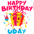 Funny Happy Birthday Uday GIF