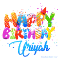 Happy Birthday Uriyah - Creative Personalized GIF With Name