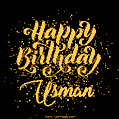 Happy Birthday Card for Usman - Download GIF and Send for Free